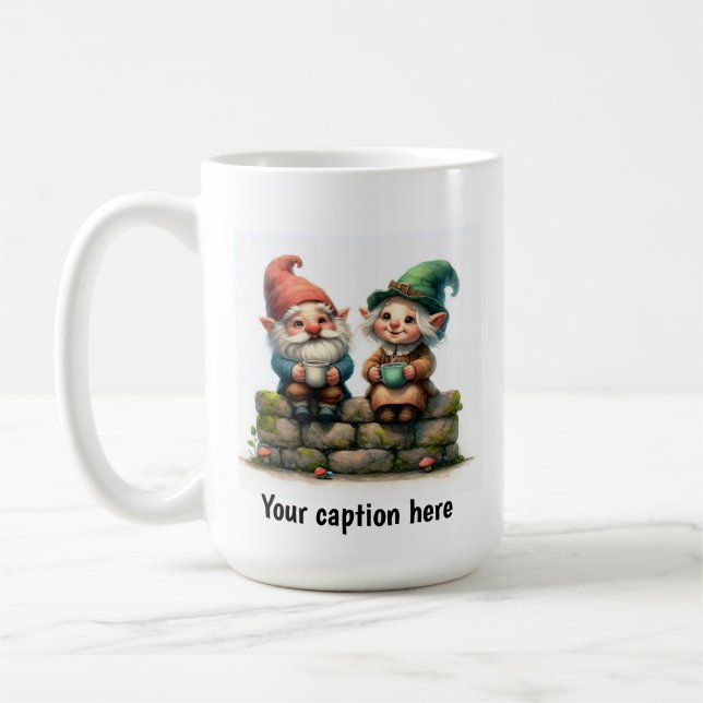 Freuen Sie sich auf eine Kaffeepause Kaffeetasse (Links)