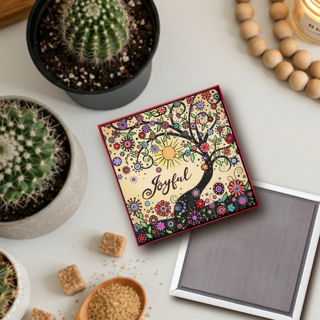 Freuen Sie sich auf Hübsche Bäume, farbenfrohe Blu Magnet (Von Creator hochgeladen)