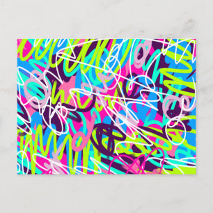 Freuen Sie sich auf moderne Abstrakte Farben Postkarte