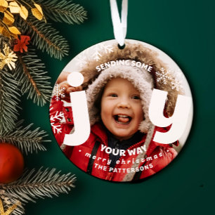 Freuen Sie sich auf Personalisiertes Foto Weihnach Ornament