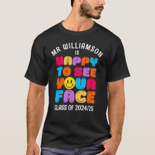 FREUEN SIE SICH, IHR GESICHT ANPASSENDEN Klassenle T-Shirt
