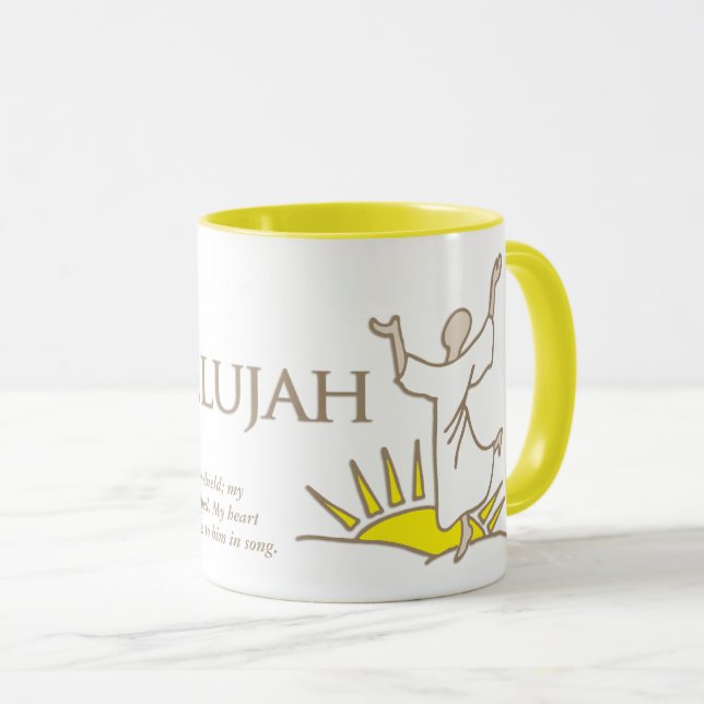 Freuen Sie sich in der religiösen Tasse des (VorderseiteRechts)