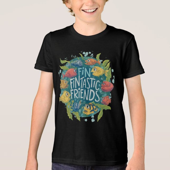Freund 5 Tri-Blend shirt (Vorderseite)