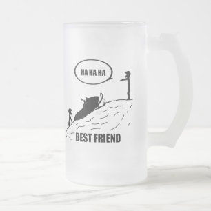 Freund/bester Freund-Tasse Mattglas Bierglas