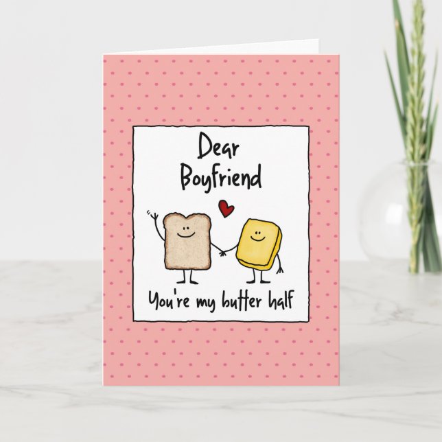 Freund - Butterhälfte - Valentinstag Feiertagskarte (Vorderseite)