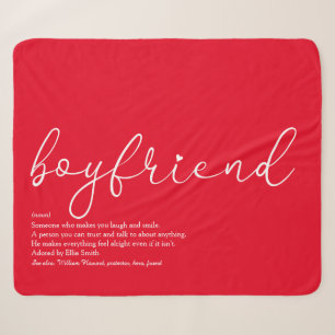 Freund Definition Liebe Herz Elegante Schrift Rot Sherpadecke