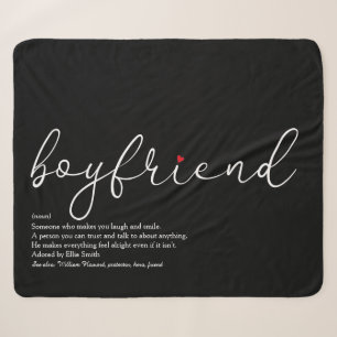 Freund-Definition Liebe Herz Elegante Schrift Sherpadecke