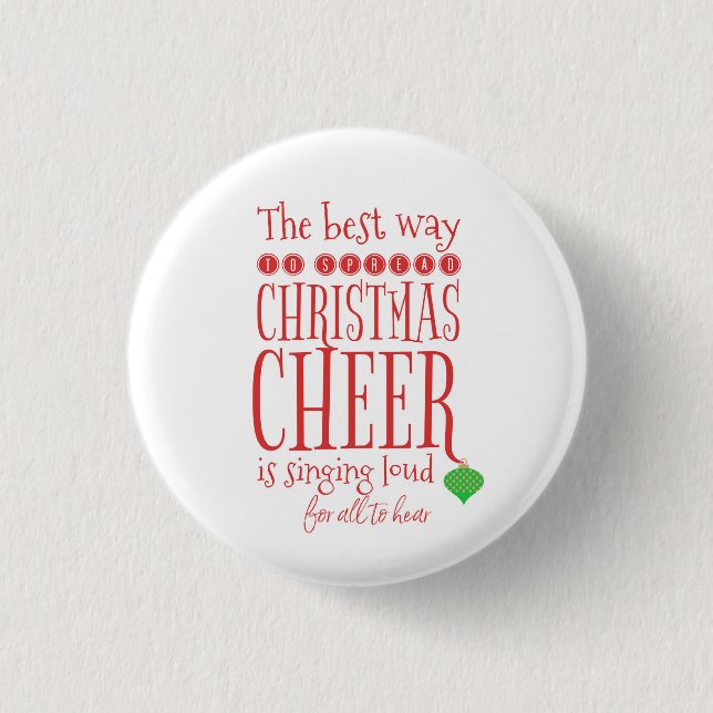 Freund der Elf-Zitat-Knopf-Weihnachtsbeifall Button (Vorderseite)