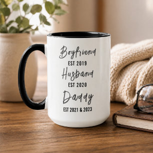 Freund Ehemann Vater Tasse   Personalisierter Vate