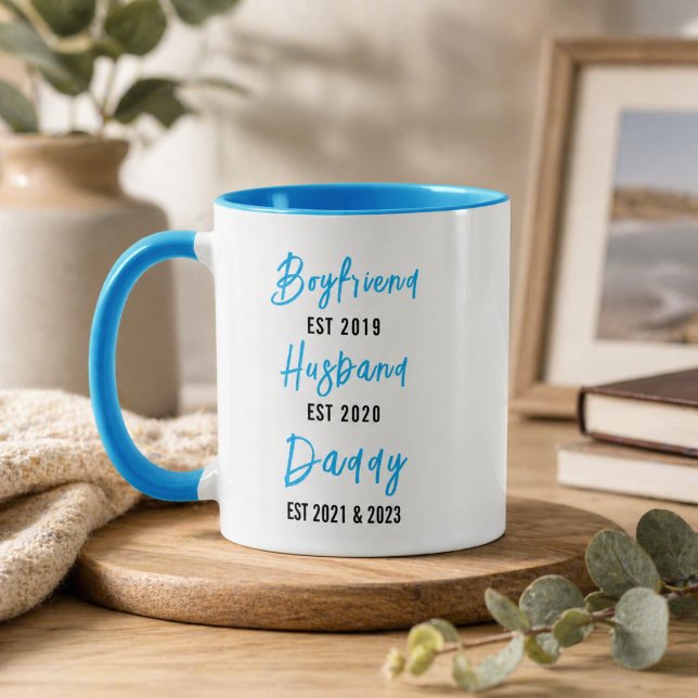Freund Ehemann Vater Tasse | Personalisierter Vate (Boyfriend Husband Dad Mug | Personalized Father’s)