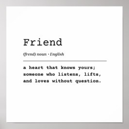 Freund - Ein Herz, das dich kennt Poster