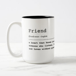 Freund - Ein Herz, das dich kennt Zweifarbige Tasse