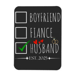 Freund Fiancé Husband Est. 2025 nur verheiratet Magnet