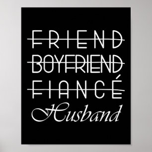 Freund, Freund, Verlobte, Ehemannsfeier Poster