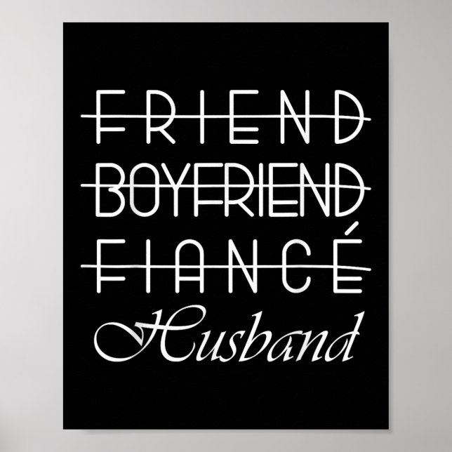 Freund, Freund, Verlobte, Ehemannsfeier Poster (Vorne)