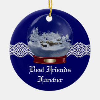 Freund-für immer Herz-Weihnachtsverzierung Keramik Ornament