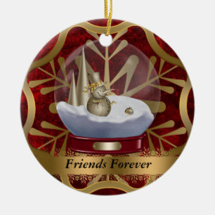 Freund-für immer Weihnachtsverzierung Keramikornament