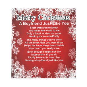 Freund-Gedicht - Weihnachtsentwurf Notizblock