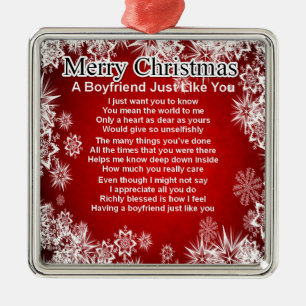 Freund-Gedicht - Weihnachtsentwurf Silbernes Ornament