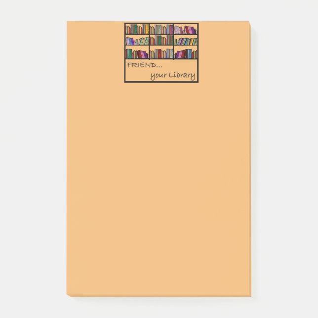 Freund Ihre Bibliothek Post-it Klebezettel (Vorderseite)