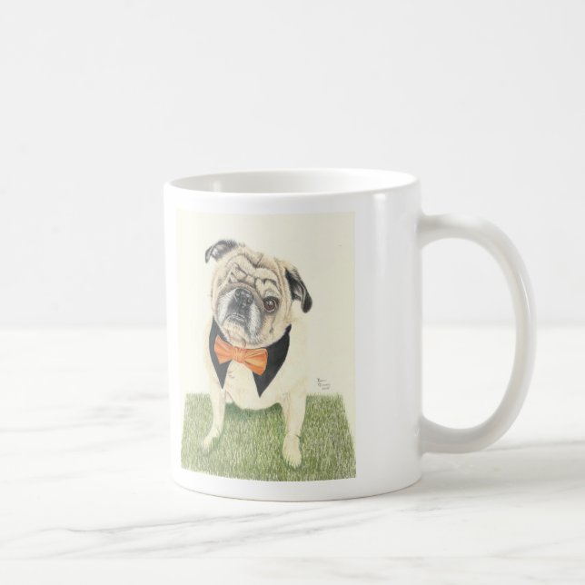 Freund-Liebe der Mops Kaffeetasse (Rechts)