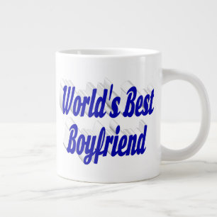 Freund mit blauer Halbschrift Jumbo-Tasse