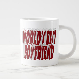 Freund mit bordeauxfarbener Halbtypografie Jumbo-Tasse