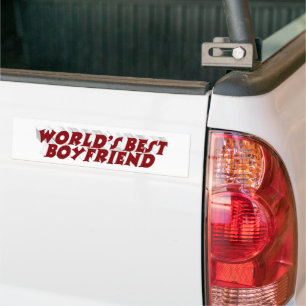 Freund mit bordeauxfarbener Typografie Autoaufkleber