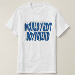 Freund mit Meerblauer Typografie T-Shirt