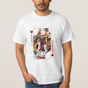 Freund-oder Freundin-Name auf Spielkarten T-Shirt