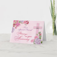 Freund religiöse Hochzeit Jubiläumsringe Kreuz