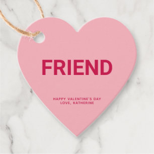 Freund rosa Herz süß Valentinstag individuell Geschenkanhänger