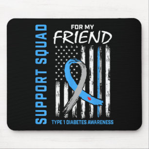 Freund Typ 1 Diabetes Shirt Amerikanische Flag-Unt Mousepad