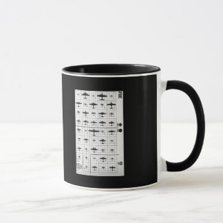 Freund-u. des Feind-WWII Flugzeug-Silhouetten Tasse