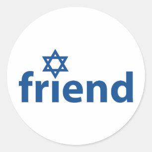 Freund von Israel Runder Aufkleber