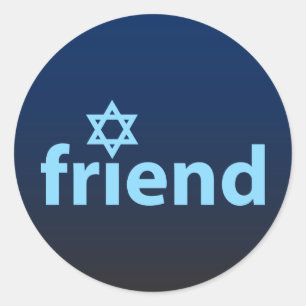 Freund von Israel Runder Aufkleber