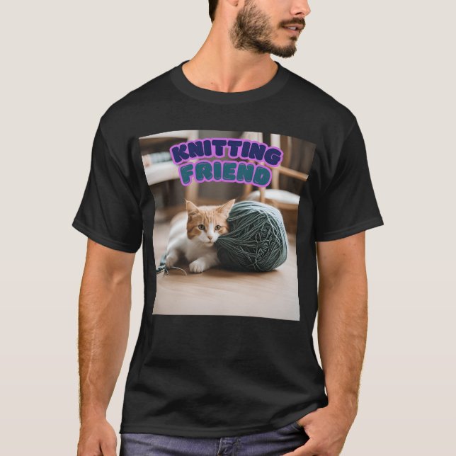 Freund von Knitting T-Shirt (Vorderseite)