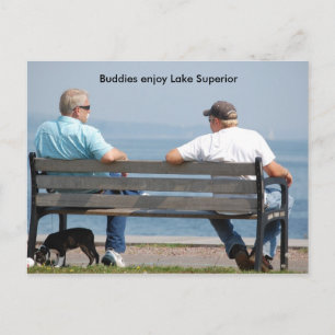 Freunde2, Buddies genießen Lake Superior Postkarte