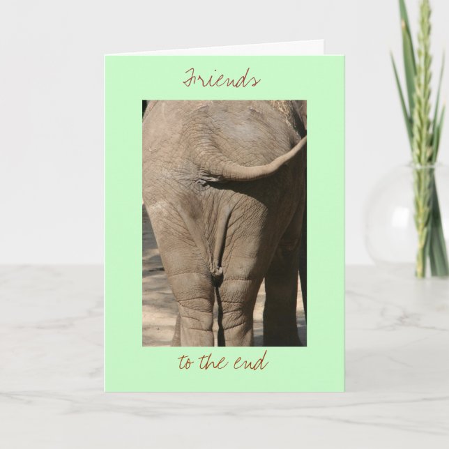 Freunde am Ende Karte (Vorderseite)