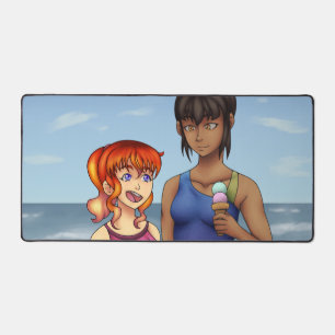Freunde am Strand Schreibtischunterlage