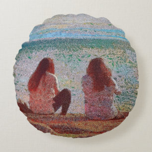 Freunde auf der Insel Lopez Pouf Pillow Rundes Kissen