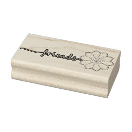 Freunde blühende Briefmarke Gummistempel