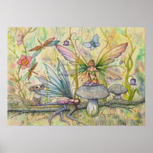 Freunde Blume Fairy Fantasy Art Poster Print