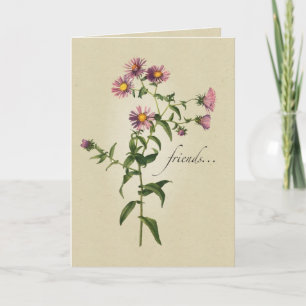 Freunde, danke, rosa Blume, religiös Dankeskarte
