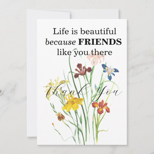 FREUNDE DANKEN IHNEN KARTEN (Vorderseite)