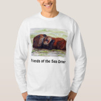 Freunde der Seeotter-langen Hülsen-Shirt-Männer
