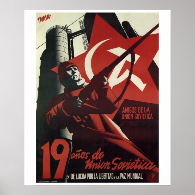 Freunde der sowjetischen Gewerkschaft_Propaganda P Poster (Vorne)