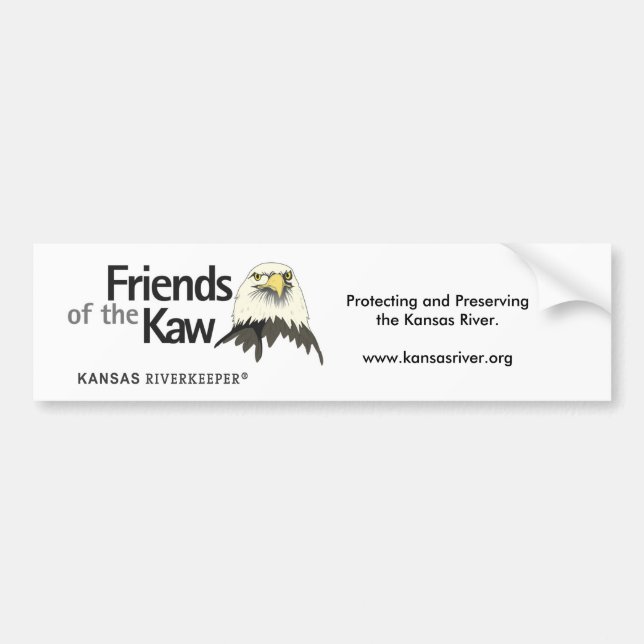 Freunde des Kaw, Riverkeeper Logo, Protectin… Autoaufkleber (Vorne)