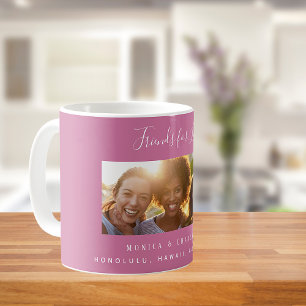 Freunde des Lebens Foto Namen dunkelrosa Kaffeetasse