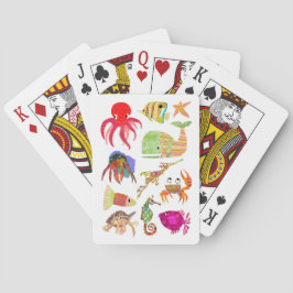 Freunde des Ozeans spielen Karten Spielkarten